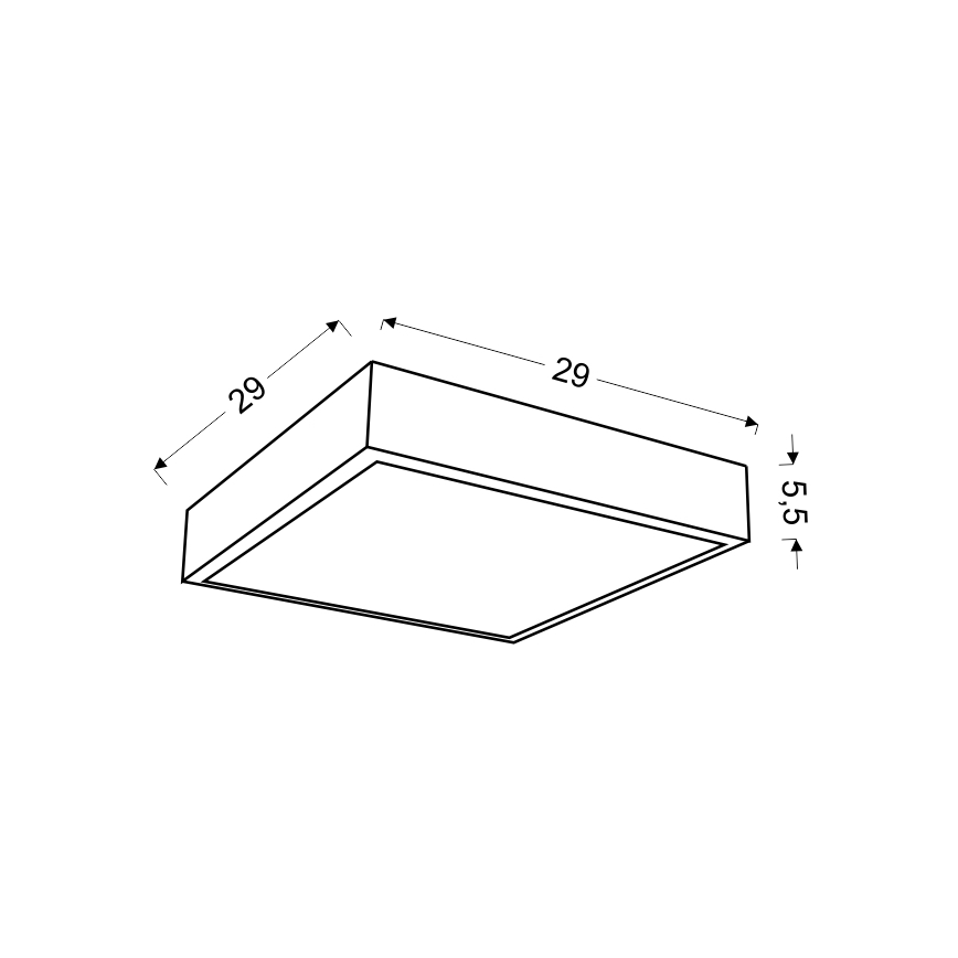 LED Lubinis šviestuvas LUX LED/16W/230V baltas