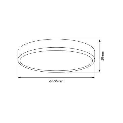 LED Lubinis šviestuvas MAQ LED/24W/230V 3000/4000/6500K IP40 juoda