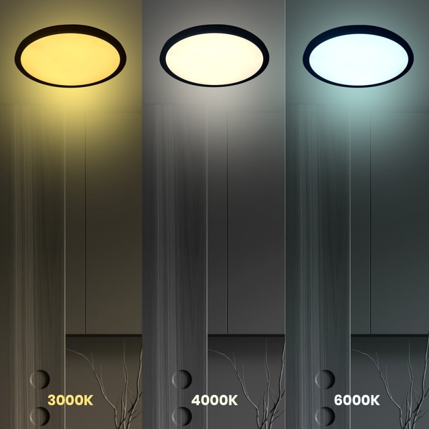 LED Lubinis šviestuvas MAQ LED/32W/230V 3000/4000/6500K IP40 juoda