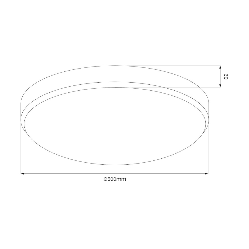 LED lubinis šviestuvas MAYA LED/36W/230V Ø 50 cm juodas