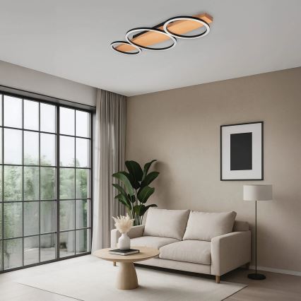 LED lubinis šviestuvas MELISA LED/28W/230V 26,5x70 cm pušis
