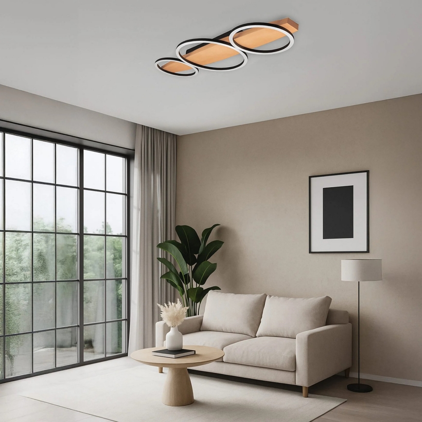 LED lubinis šviestuvas MELISA LED/28W/230V 26,5x70 cm pušis