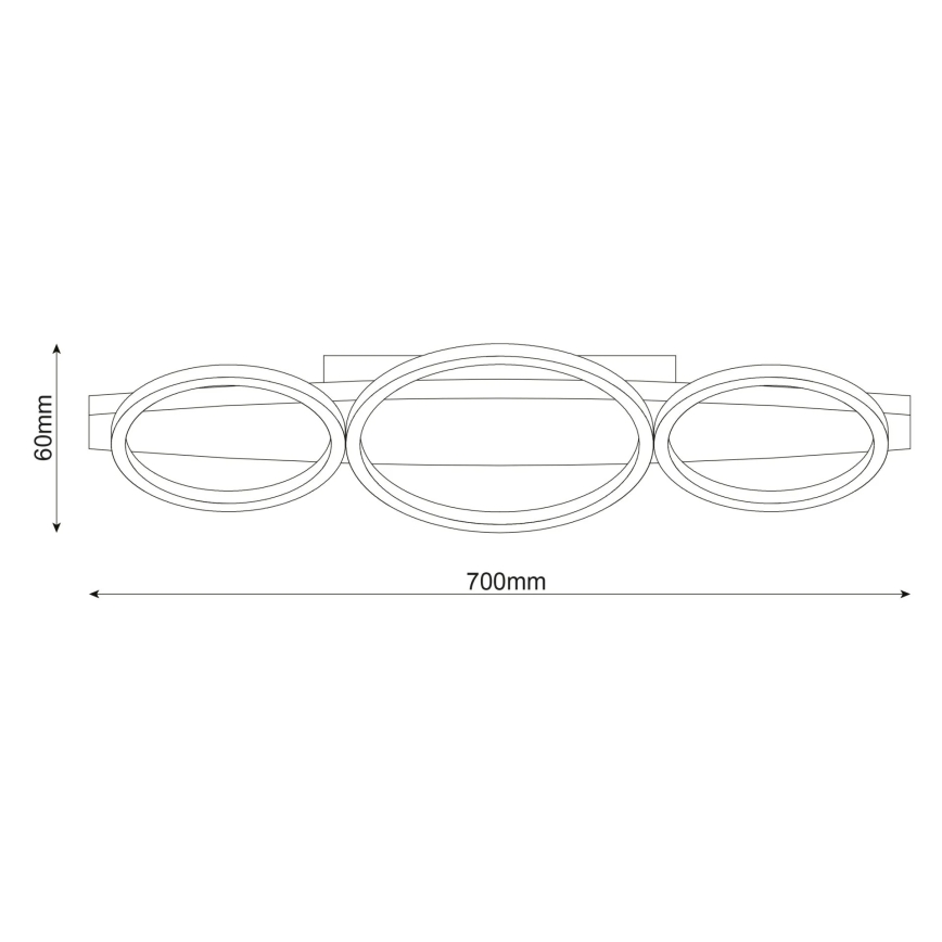 LED lubinis šviestuvas MELISA LED/28W/230V 26,5x70 cm pušis