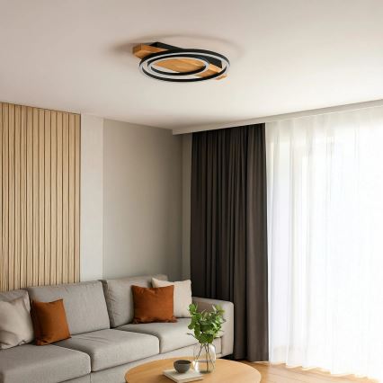 LED lubinis šviestuvas MELISA LED/28W/230V 30x40 cm pušis