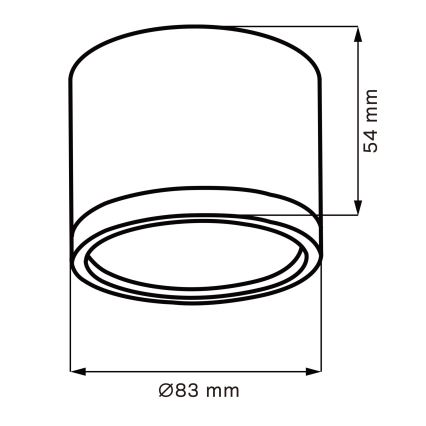 LED lubinis šviestuvas MIRELLA 1xGX53/6W/230V juoda