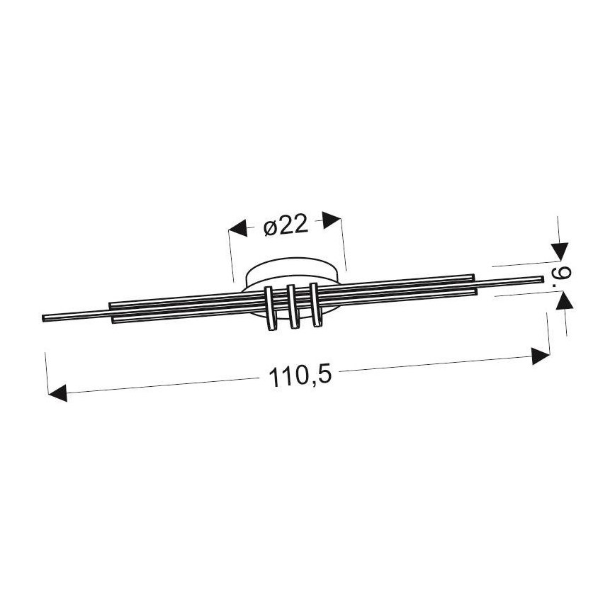 LED Lubinis šviestuvas NAKSOS LED/40W/230V