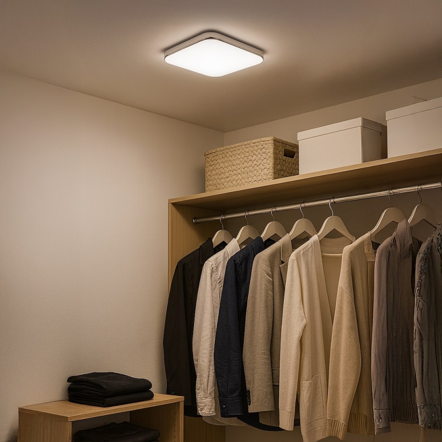 LED lubinis šviestuvas NEMO LED/11W/230V 26x26 cm blizgus chromas