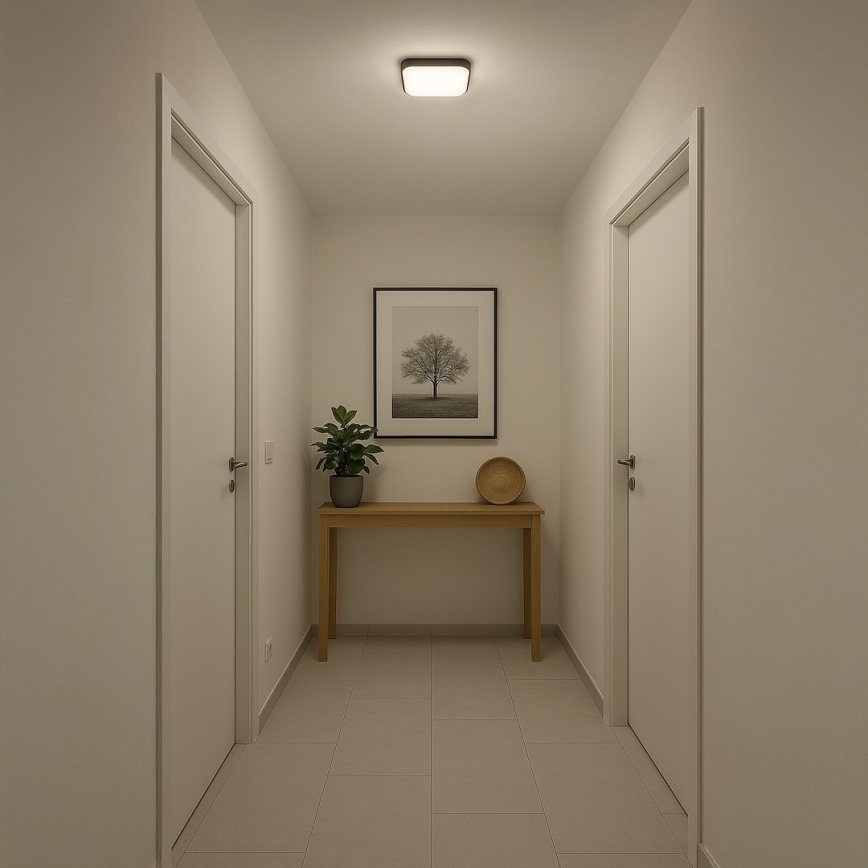 LED lubinis šviestuvas NEMO LED/11W/230V 26x26 cm juodas