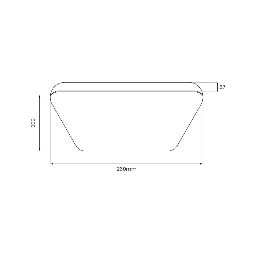 LED lubinis šviestuvas NEMO LED/11W/230V 26x26 cm juodas