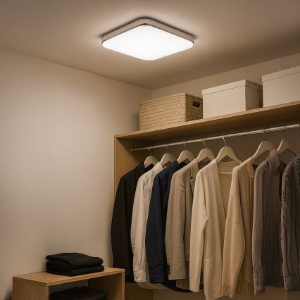 LED lubinis šviestuvas NEMO LED/36W/230V 50x50 cm blizgus chromas