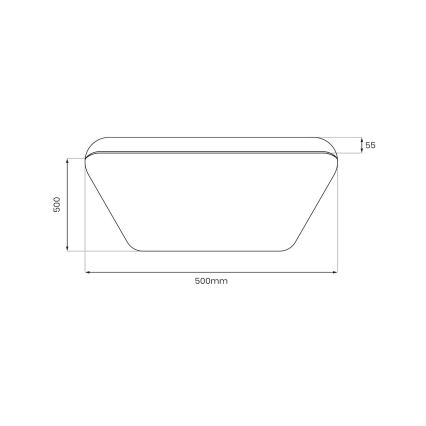 LED lubinis šviestuvas NEMO LED/36W/230V 50x50 cm blizgus chromas