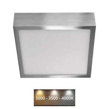 LED lubinis šviestuvas NEXXO LED/12,5W/230V 3000/3500/4000K 17x17 cm blizgus chromas
