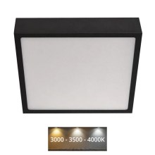 LED Lubinis šviestuvas NEXXO LED/21W/230V 3000/3500/4000K 22,5x22,5 cm juodas