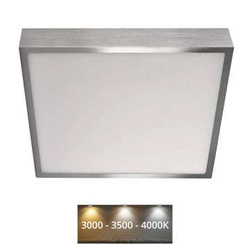 LED lubinis šviestuvas NEXXO LED/28,5W/230V 3000/3500/4000K 30x30 cm matinis chromas