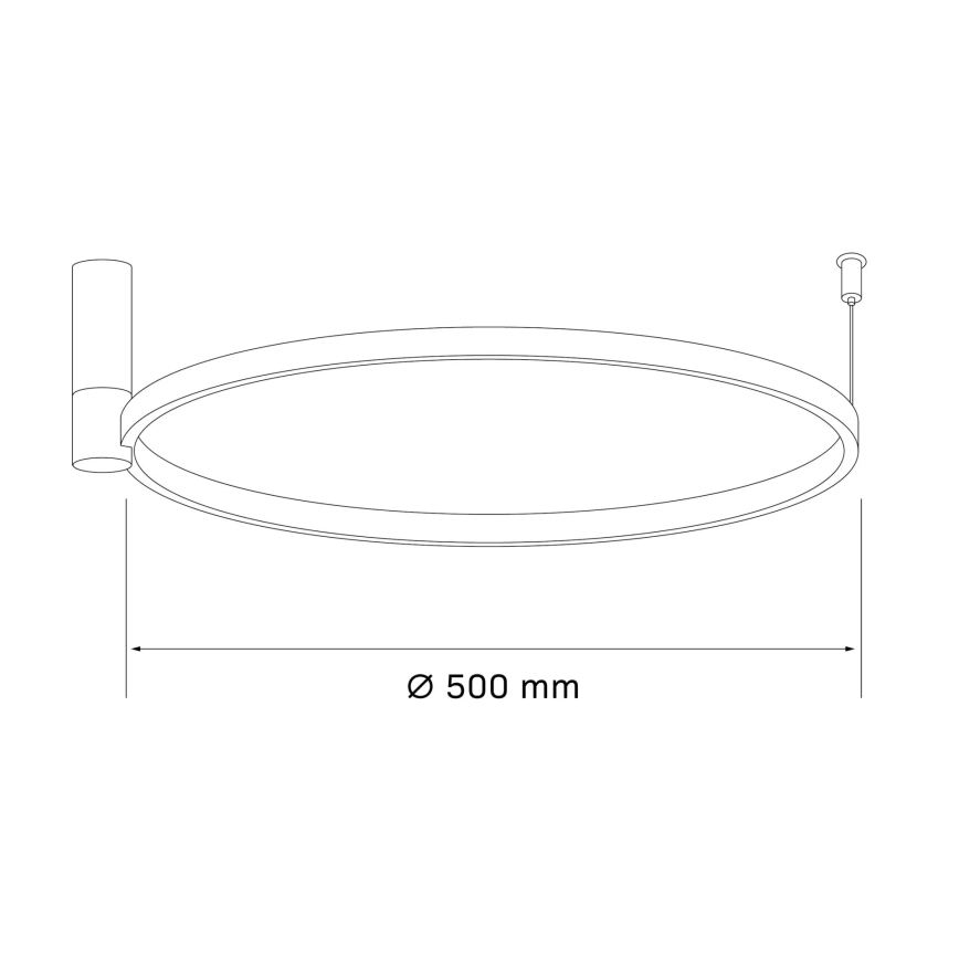 LED lubinis šviestuvas NOEMI LED/20W/230V 4000K diametras 50 cm matinis chromas