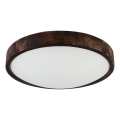 LED lubinis šviestuvas OAK SMOKY SLIM LED/36W/230V 4000K, skersmuo 37 cm, ąžuolas / tamsiai ruda