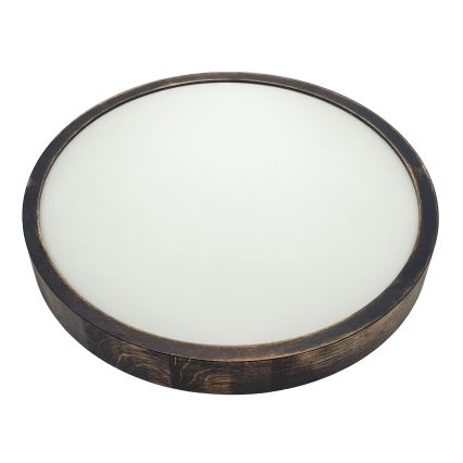 LED lubinis šviestuvas OAK SMOKY SLIM LED/36W/230V 4000K, skersmuo 37 cm, ąžuolas / tamsiai ruda