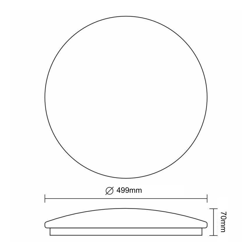 LED Pritemdomas lubinis šviestuvas OPAL LED/48W/230V 3000-6500K + nuotolinio valdymo pultas
