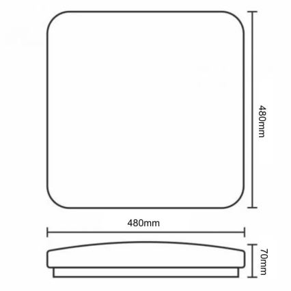 LED Pritemdomas lubinis šviestuvas OPAL LED/48W/230V 3000-6500K + nuotolinio valdymo pultas