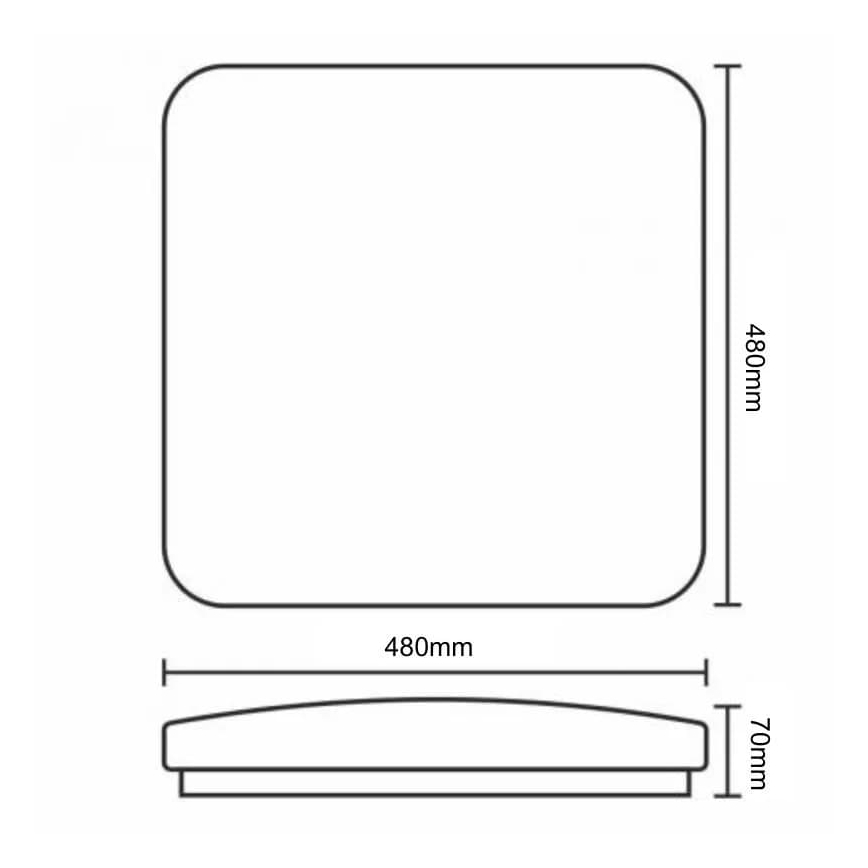 LED Pritemdomas lubinis šviestuvas OPAL LED/48W/230V 3000-6500K + nuotolinio valdymo pultas