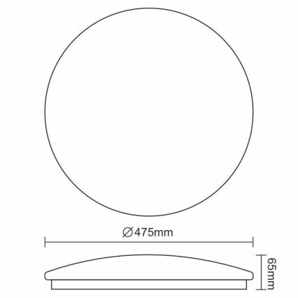 LED lubinis šviestuvas OPAL LED/48W/230V 4000K