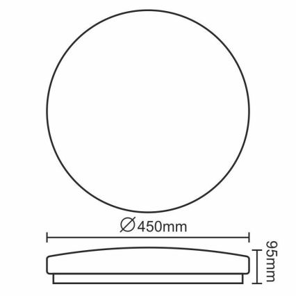 LED lubinis šviestuvas OPAL LED/50W/176-264V