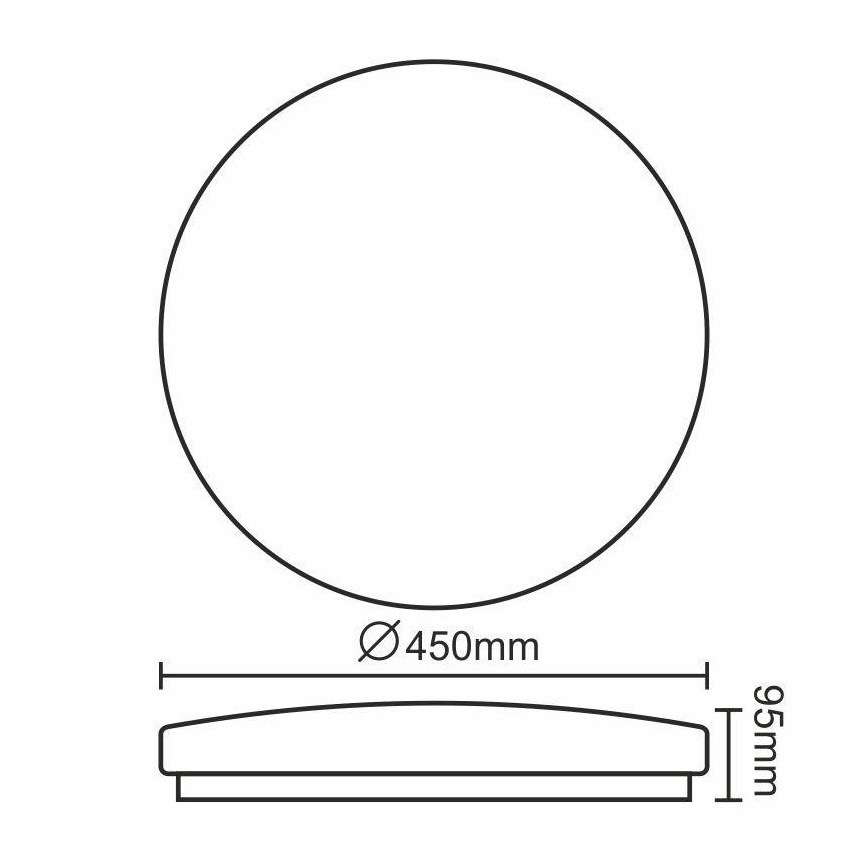 LED lubinis šviestuvas OPAL LED/50W/176-264V