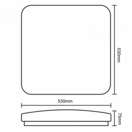 LED Pritemdomas lubinis šviestuvas OPAL LED/60W/230V 3000-6500K + nuotolinio valdymo pultas