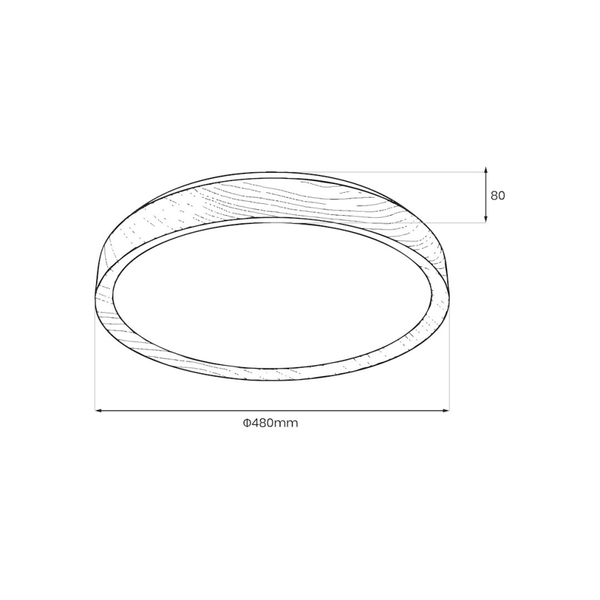 LED lubinis šviestuvas ORINOKO LED/36W/230V skers. 48 cm smėlinis