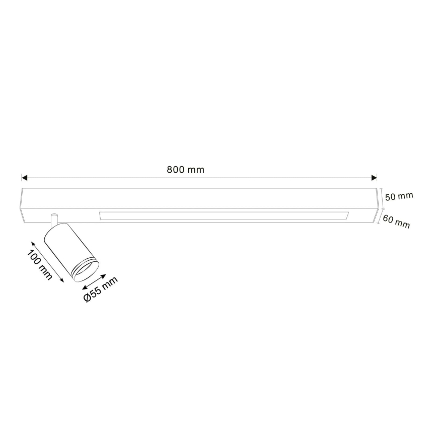 LED lubinis šviestuvas PARYŽIUS LED/24W/230V + 1xGU10/10W juoda