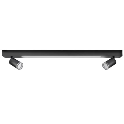LED lubinis šviestuvas PARYŽIUS LED/24W/230V + 2xGU10/10W juoda