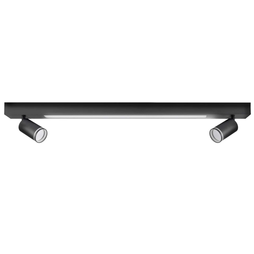 LED lubinis šviestuvas PARYŽIUS LED/24W/230V + 2xGU10/10W juoda