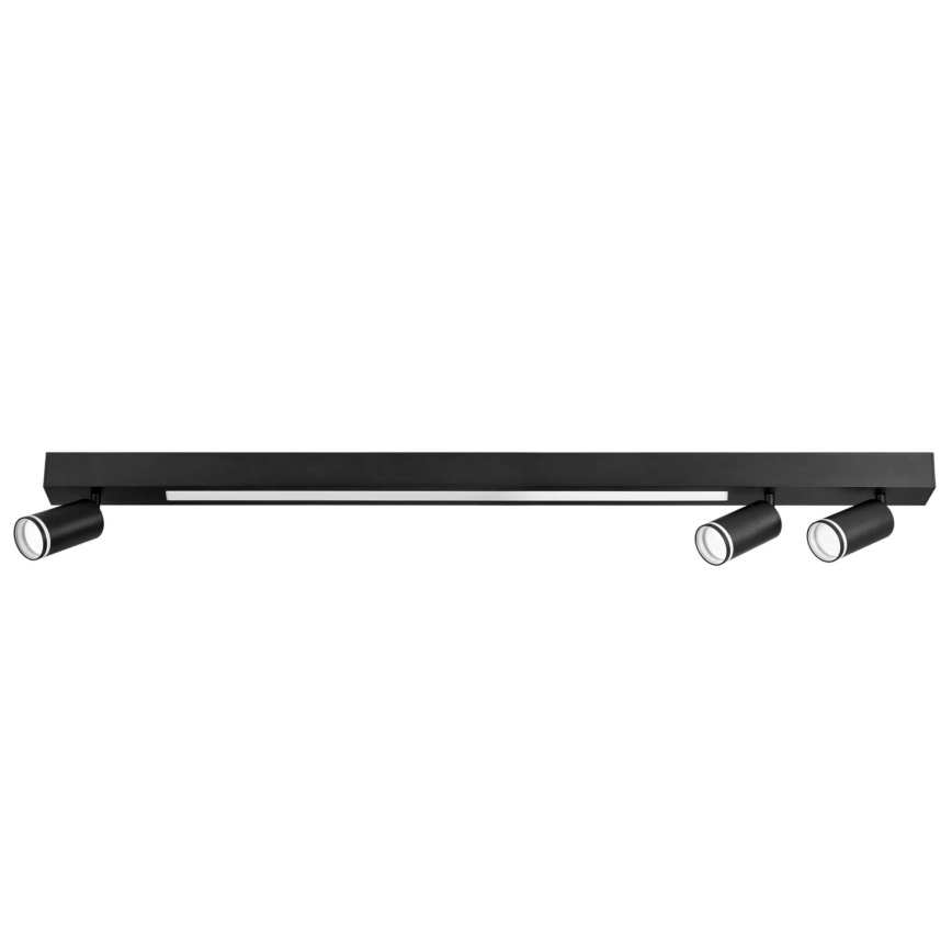 LED lubinis šviestuvas PARYŽIUS LED/24W/230V + 3xGU10/10W juoda