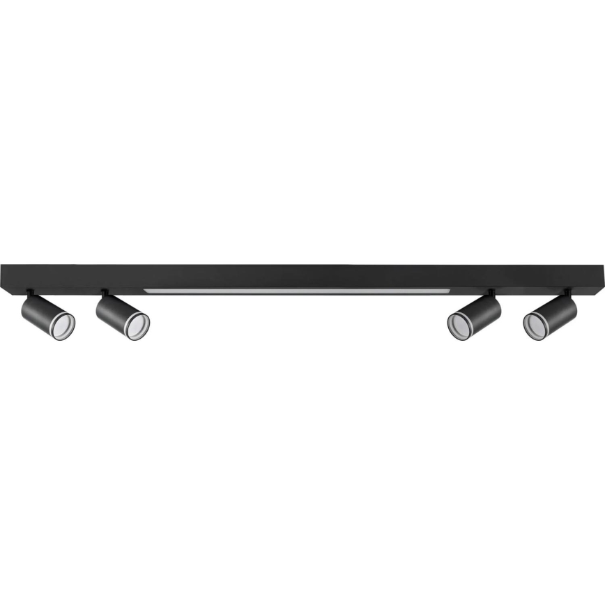 LED lubinis šviestuvas PARYŽIUS LED/24W/230V + 4xGU10/10W juoda