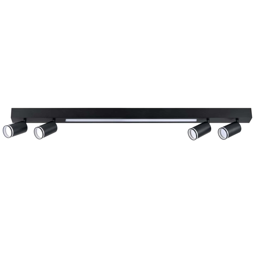 LED lubinis šviestuvas PARYŽIUS LED/24W/230V + 4xGU10/10W juoda
