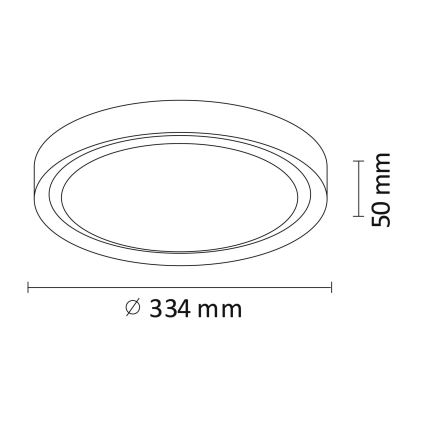 LED Lubinis šviestuvas PERSE LED/15W/230V baltas