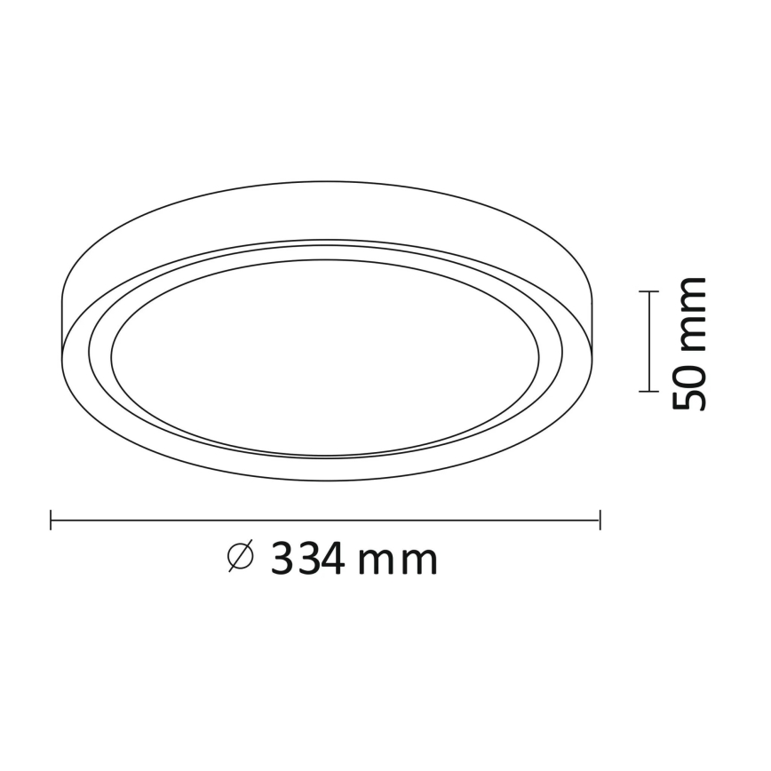 LED Lubinis šviestuvas PERSE LED/15W/230V juodas
