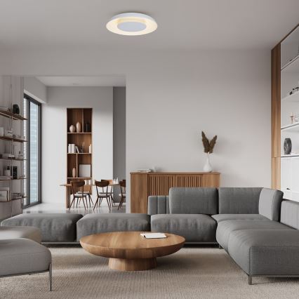 LED lubinis šviestuvas PIATTINO, 30W, 230V, 3000/4000/6000 K, Ø 40 cm, baltas