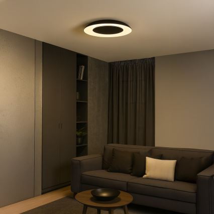 LED lubinis šviestuvas PIATTINO LED/30W/230V 3000/4000/6000K skersmuo 40 cm juodas