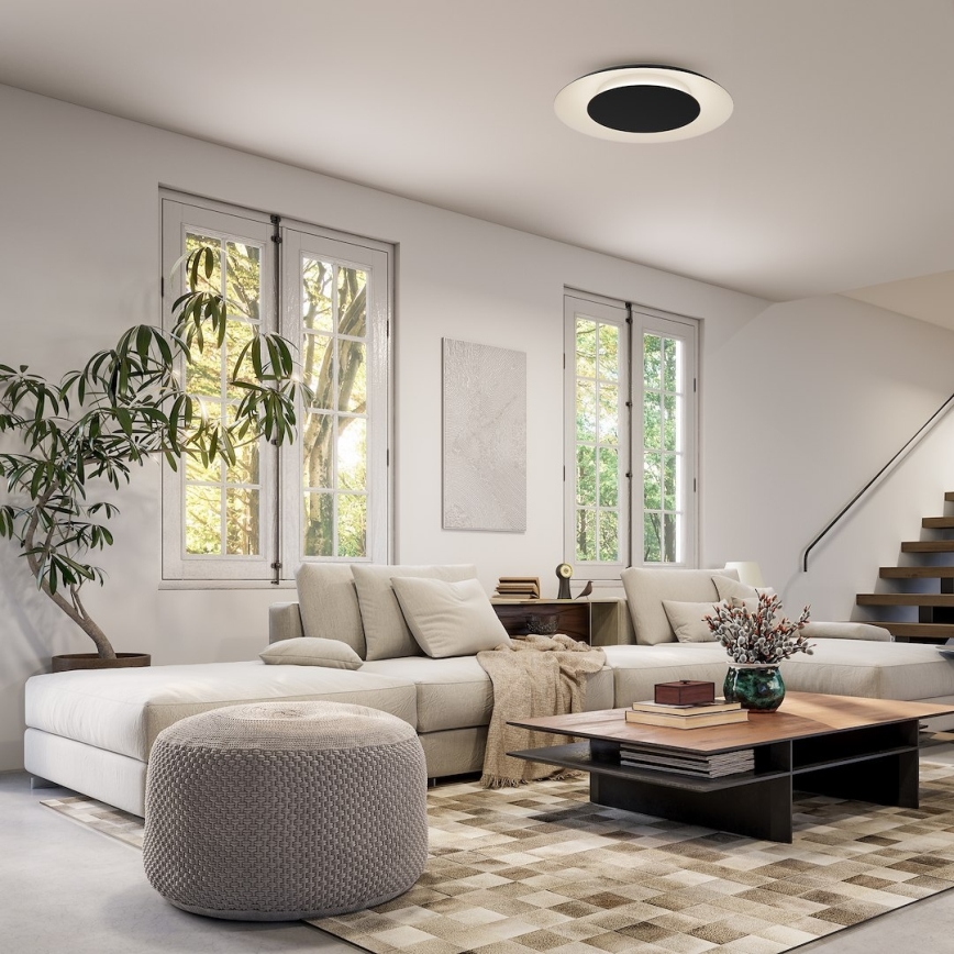 LED lubinis šviestuvas PIATTINO LED/30W/230V 3000/4000/6000K skersmuo 40 cm juodas