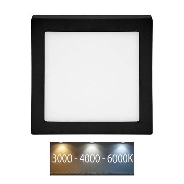 LED lubinis šviestuvas RAFA LED/25W/230V 3000/4000/6000K 30x30 cm juoda