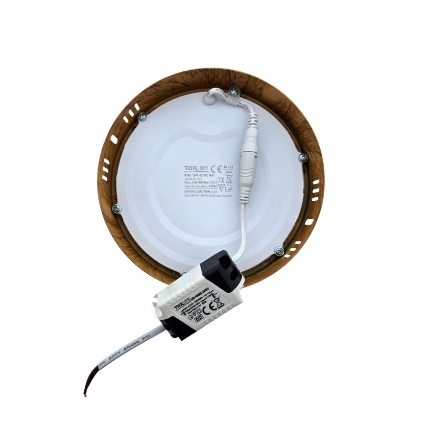 LED lubinis šviestuvas RING LED/12W/230V 4200K diametras 16 cm ruda
