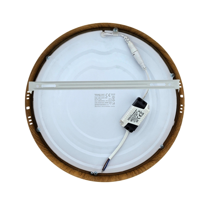 LED lubinis šviestuvas RING LED/24W/230V 4200K diametras 28,5 cm ruda
