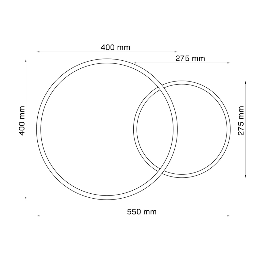 LED lubinis šviestuvas ROMAN LED/33W/230V 4000K juodas