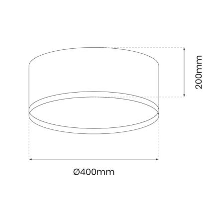 LED lubinis šviestuvas RONDO LED/18W/230V juoda