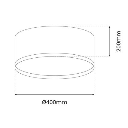 LED lubinis šviestuvas RONDO LED/18W/230V žalia