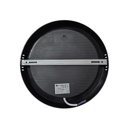 LED lubinis šviestuvas ROUND LED/24W/230V 4000K diametras 28,8 cm juoda