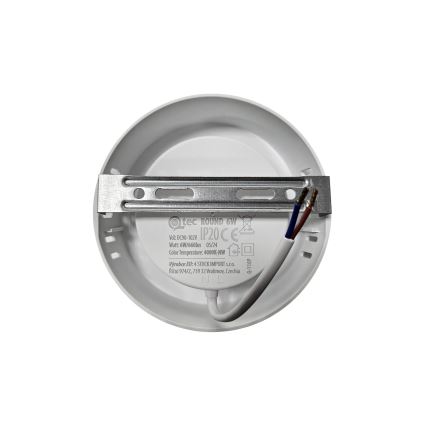 LED lubinis šviestuvas ROUND LED/6W/230V 4000K diametras 12,1 cm balta