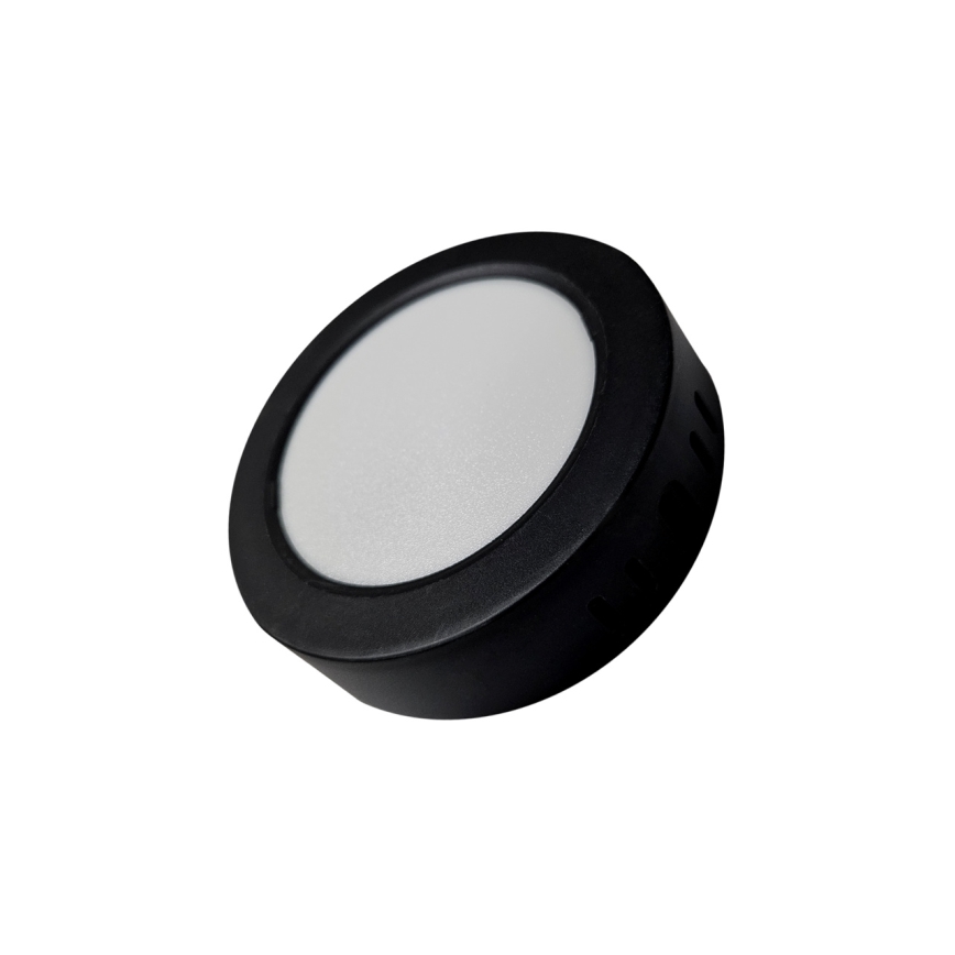 LED lubinis šviestuvas ROUND LED/6W/230V 4000K diametras 12,1 cm juoda