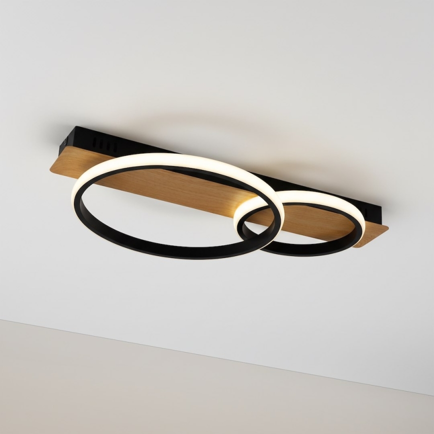 LED lubinis šviestuvas ROWENA LED/14W/230V juoda/ruda